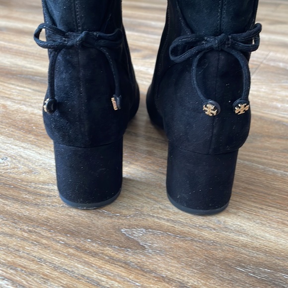 Tory Burch Laila Over the Knee Black Suede Boots - Picture 11 of 15